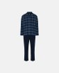 Pyjamas | 100% flannel bomuld | blåternet - JBS