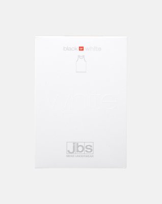 "Black or white" tank-top (singlet) | bomuld | hvid -JBS