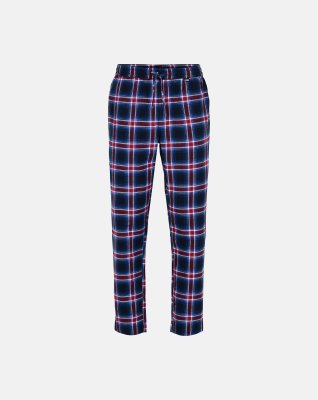 Pyjamasbukser | 100% flannel bomuld | blå og rødternet -JBS