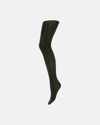 Strømpebukser "snake" | 70 denier | Grøn