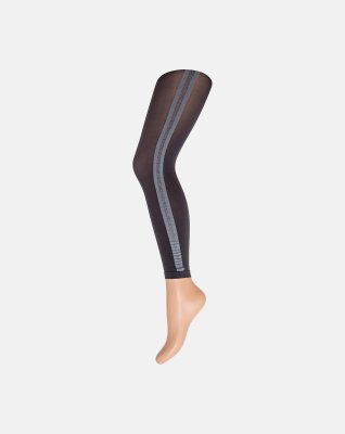 3/4 leggings "lurex strip" | 50 denier | Grå -Decoy