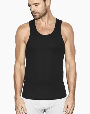 "Classic" tank-top (singlet) | 100%  bomuld | sort -Olympia