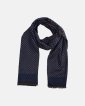 Halstørklæde | 100% børstet silke | brun med navy prikker - Connexion Tie