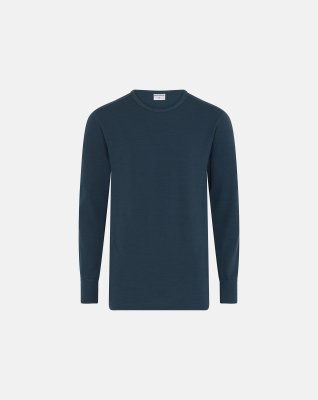 Langærmet t-shirt | uld | navy -Marathon