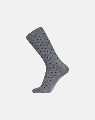 "Twin" sokker | uld/bomuld | grå prikket -Egtved