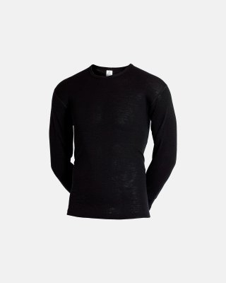 Langærmet undertrøje | 100% merino uld | Sort