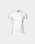 "Black or white" t-shirt v-hals | bomuld | hvid -JBS