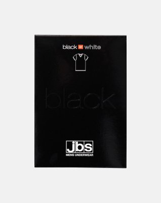"Black or white" t-shirt v-hals | bomuld | sort -JBS