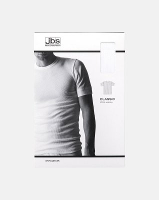 "Classic" t-shirt o-hals | 100% bomuld | hvid -JBS