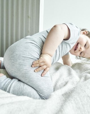 Leggings, Bambusviskose, Grå