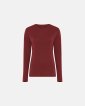 Langærmet t-shirt | 100% merino uld | rød - Dovre Women