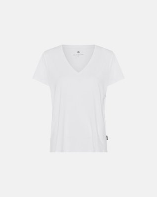 T-shirt v-hals | bambus | hvid -JBS of Denmark Women