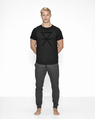 T-shirt med tryk | bambus | sort -JBS of Denmark Men