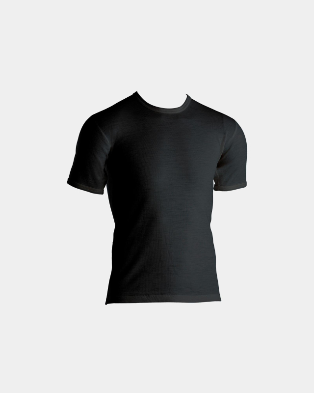 Undertrøje t-shirt | 100% merino uld | sort