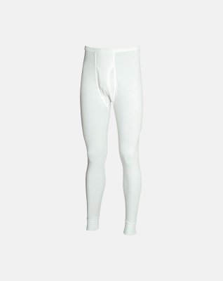 "Classic" long-johns med gylp | 100% bomuld | hvid -Olympia
