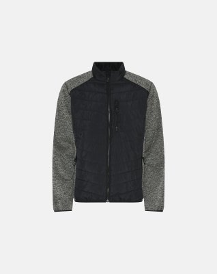 Knit/quilt jakke | 100% polyester | sort og grå -ProActive