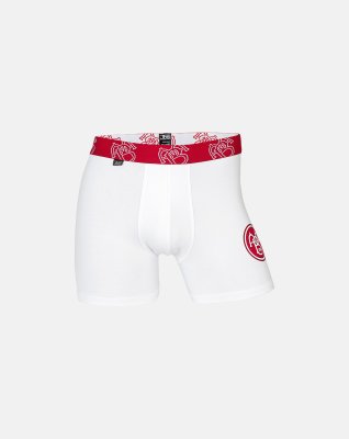 Tights "fodbold AAB" | Bomuld | Hvid/rød -JBS