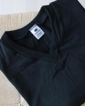 T-shirt v-neck "jersey" | 100% økologisk bomuld | sort -Dovre