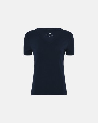 T-shirt v-hals | bambus | navy -JBS of Denmark Women