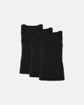 Tanktop | 3-pak | GOTS bomuld | Sort -Decoy