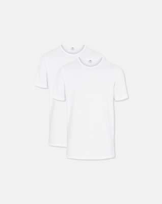 2-pak undertrøje, t-shirt | GOTS bomuld | hvid -Dovre