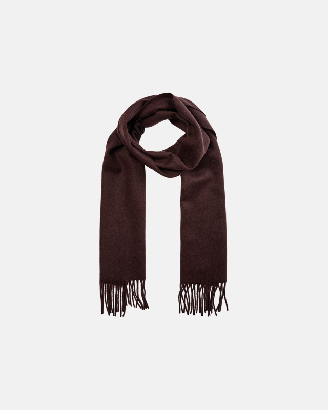Halstørklæde | 100% uld | rødbrun