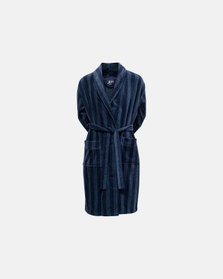 Badekåbe | 100% velour bomuld | Blå