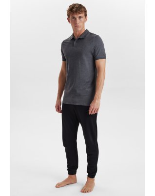 Piqué polo |  bambus | grå -JBS of Denmark Men