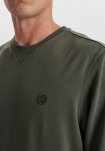 Sweatshirt med badge | bambus | grøn -JBS of Denmark Men