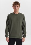 Sweatshirt med badge | bambus | grøn -JBS of Denmark Men