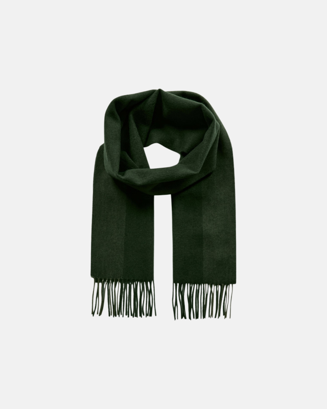 Halstørklæde | 100% uld | flaskegrøn