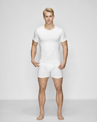 Undertrøje, t-shirt o-hals | økologisk bomuld | hvid -JBS of Denmark Men