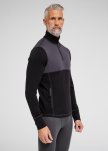 "Midlayer" zip undertrøje | 100% merino uld | sort/grå -Dovre