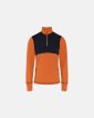 "Midlayer" zip undertrøje | 100% merino uld | orange/navy - Dovre