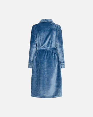 Lang badekåbe | 100% polyester | Blå