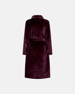 Lang badekåbe | 100% polyester | Rød
