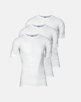3-pak t-shirts "o-neck" | 100% bomuld | hvid -JBS