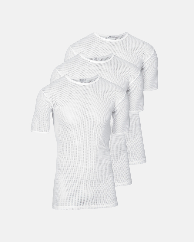 3-pak undertrøje "mesh" | 100% bomuld | hvid
