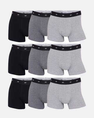 Tights 9-pak | Bambusviskose | Sort/grå