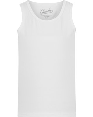 Tanktop "singlet" 12-pak | Økologisk bomuld | Hvid -Claudio