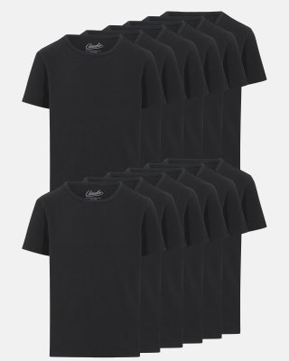 T-shirt 12-pak | Økologisk bomuld | Sort