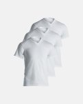 T-shirt "v-neck" 3-pak | 100% økologisk bomuld | Hvid -Dovre