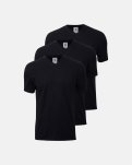 T-shirt "v-neck" 3-pak | 100% økologisk bomuld | Sort -Dovre