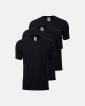 T-shirt "v-neck" 3-pak | 100% økologisk bomuld | Sort - Dovre