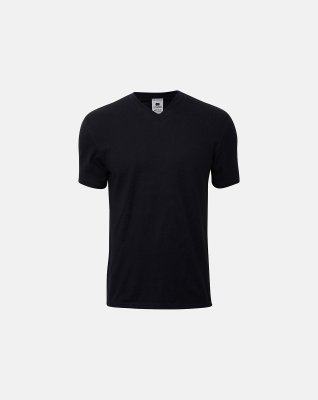 T-shirt "v-neck" 3-pak | 100% økologisk bomuld | Sort -Dovre