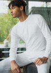 Langærmet t-shirt 2-pak | 100% økologisk bomuld | Hvid -Dovre