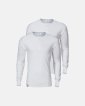 Langærmet t-shirt "Grandad" 2-pak | 100% økologisk bomuld | Hvid - Dovre