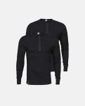 Langærmet t-shirt "Grandad" 2-pak | 100% økologisk bomuld | Sort -Dovre