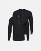Langærmet t-shirt "Grandad" 2-pak | 100% økologisk bomuld | Sort - Dovre