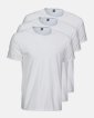3-pack T-shirt rund hals | 100% økologisk bomuld | hvid - Dovre